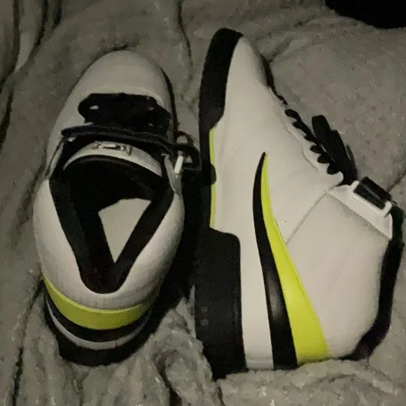 Fila White and Black Sneakers with Neon Highlights Vintage Y2K Fila Disruptor Neon White Chunky Sneakers - Etsy main image 4